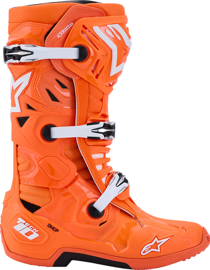 ALPINESTARS Tech 10 Supervented Boots - Fluorescent Orange/Black/White - US 8 / EU 42 2010520-4512-8