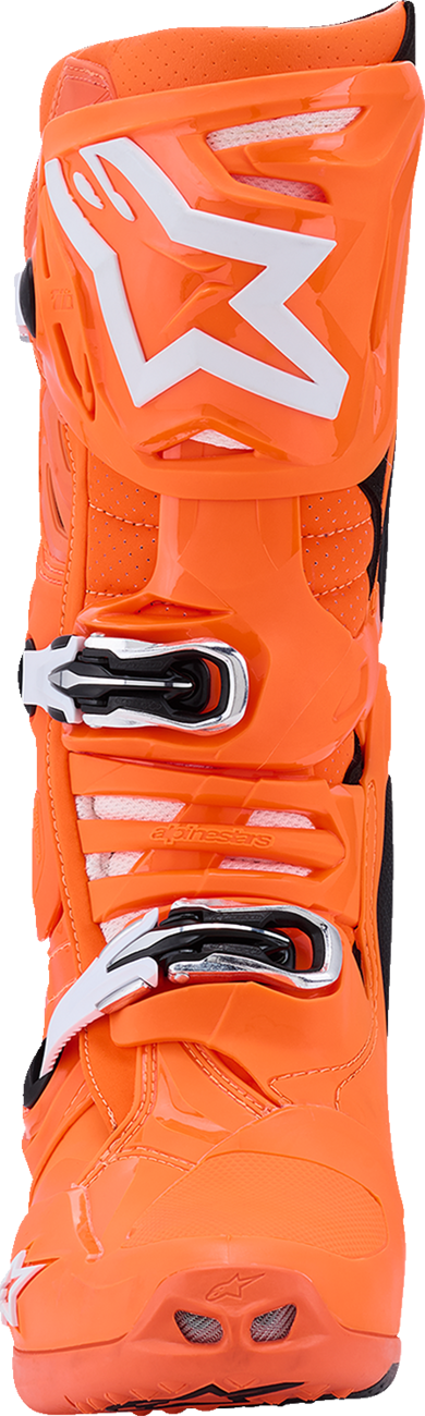 ALPINESTARS Tech 10 Supervented Boots - Fluorescent Orange/Black/White - US 8 / EU 42 2010520-4512-8