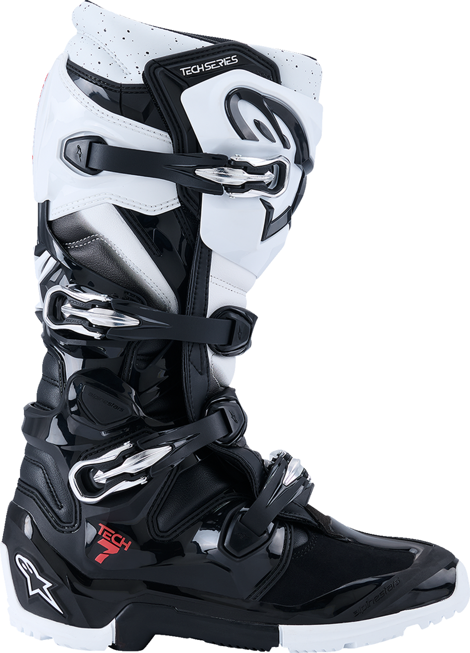 ALPINESTARS Tech 7 Enduro Boots - Black/White - US 8 2010426-12-8