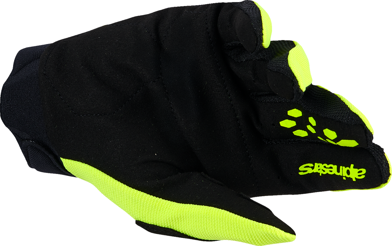 ALPINESTARS Youth Full Bore V2 Gloves - Fluo Yellow/Black - 3XS 3540226-551-3XS