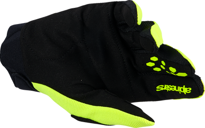 ALPINESTARS Youth Full Bore V2 Gloves - Fluo Yellow/Black - 2XS 3540226-551-2XS