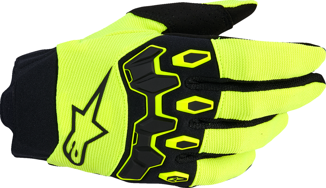 ALPINESTARS Youth Full Bore V2 Gloves - Fluo Yellow/Black - Small 3540226-551-S