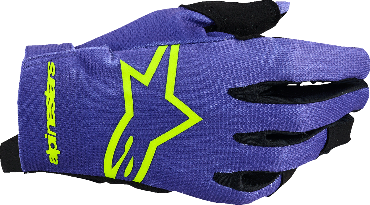 ALPINESTARS Youth Radar Gloves - Purple/Fluo Yellow - 2XS 3541824-3175-2XS