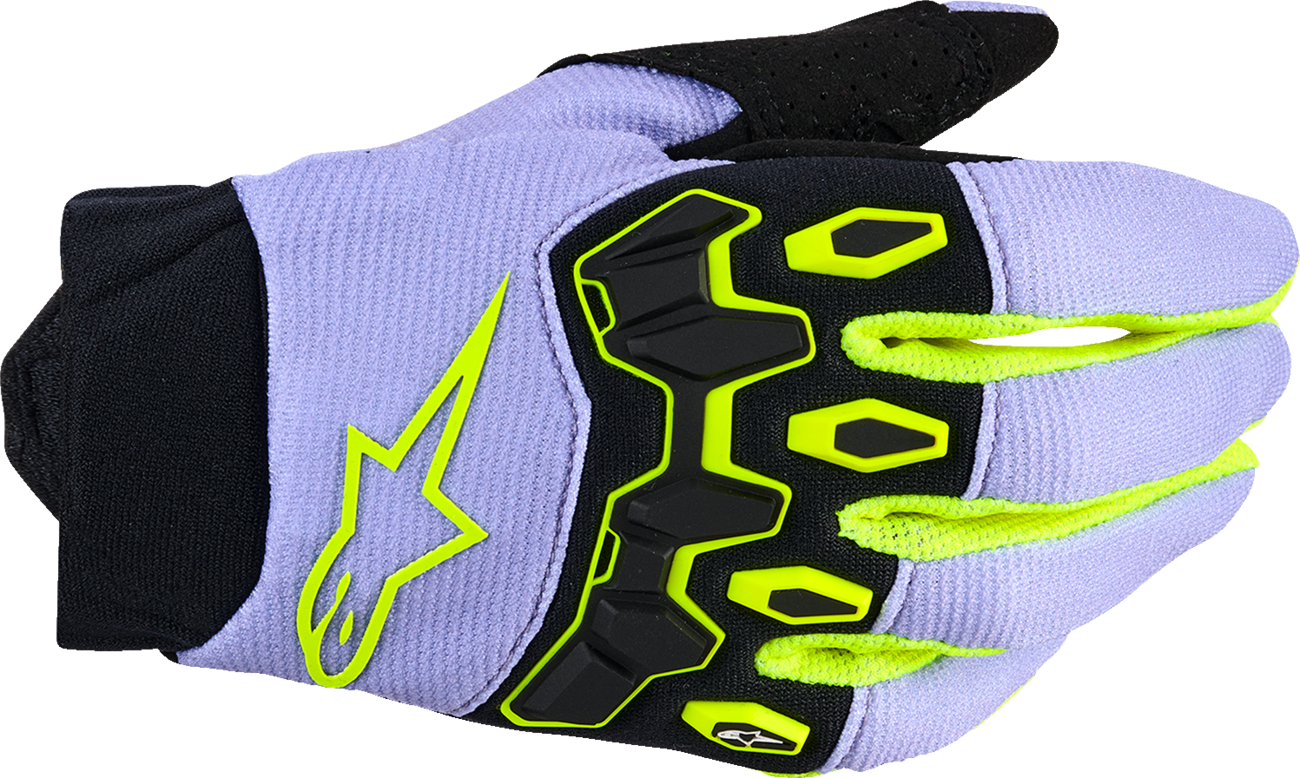 ALPINESTARS Youth Full Bore V2 Gloves - Purple/Fluo Yellow - 2XS 3540226-3175-2XS