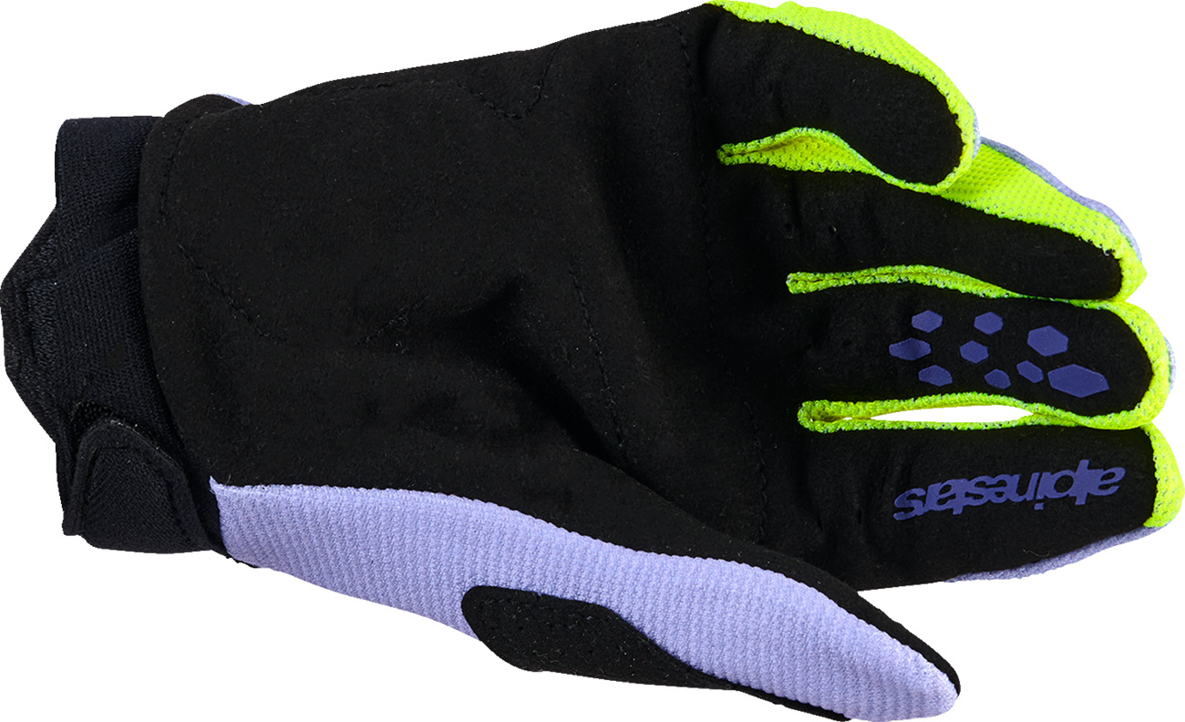 ALPINESTARS Youth Full Bore V2 Gloves - Purple/Fluo Yellow - Medium 3540226-3175-M