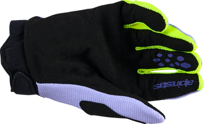 ALPINESTARS Youth Full Bore V2 Gloves - Purple/Fluo Yellow - Medium 3540226-3175-M