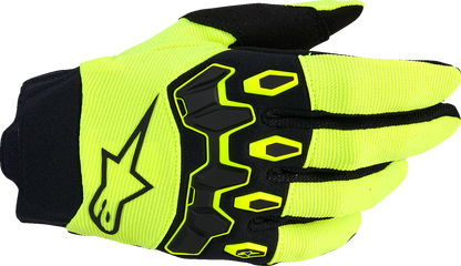 ALPINESTARS Youth Full Bore V2 Gloves - Fluo Yellow/Black - Large 3540226-551-L