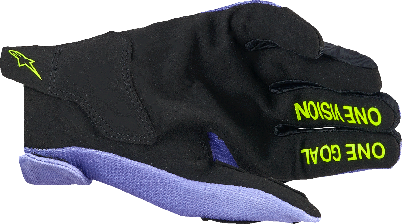 ALPINESTARS Youth Radar Gloves - Purple/Fluo Yellow - Large 3541824-3175-L