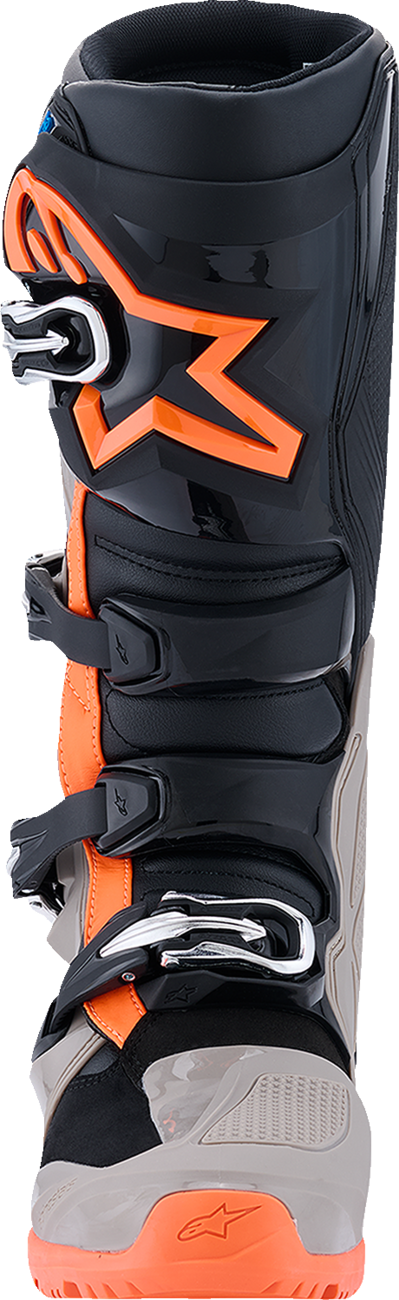 ALPINESTARS Tech 7 Enduro Boots - Black/Warm Gray/Fluorescent Orange - US 8 2010426-1562-8