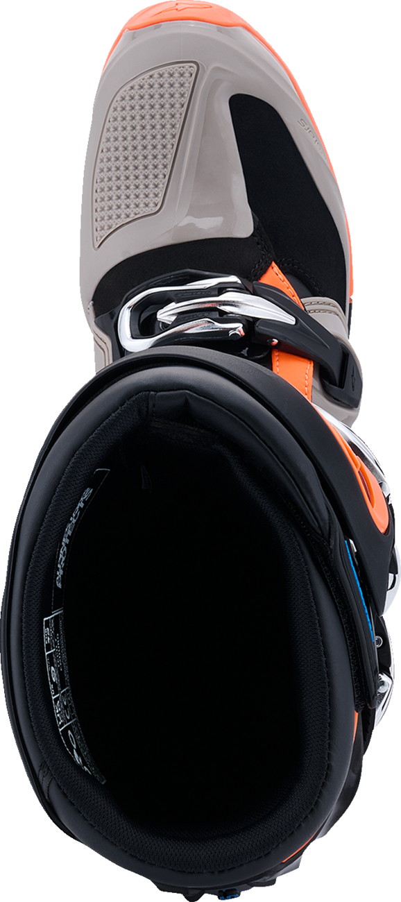 ALPINESTARS Tech 7 Enduro Boots - Black/Warm Gray/Fluorescent Orange - US 7 2010426-1562-7