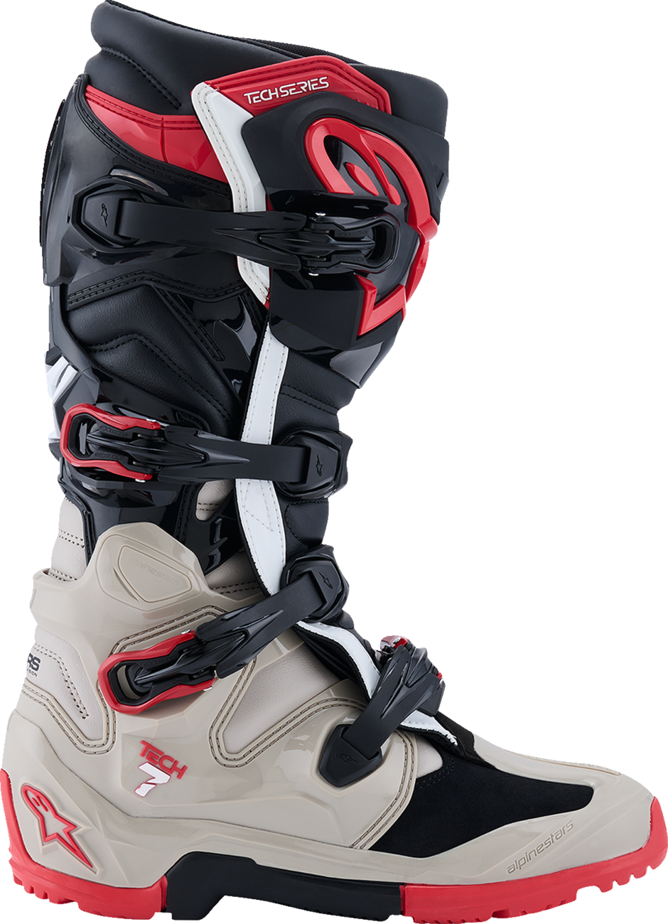 ALPINESTARS Tech 7 Enduro Boots - Black/Light Gray/Bright Red - US 12 2010426-1903-12