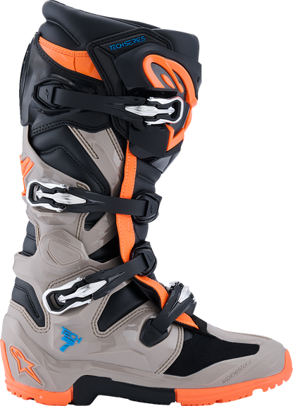 ALPINESTARS Tech 7 Enduro Boots - Black/Light Gray/Bright Red - US 6 2010426-1562-6