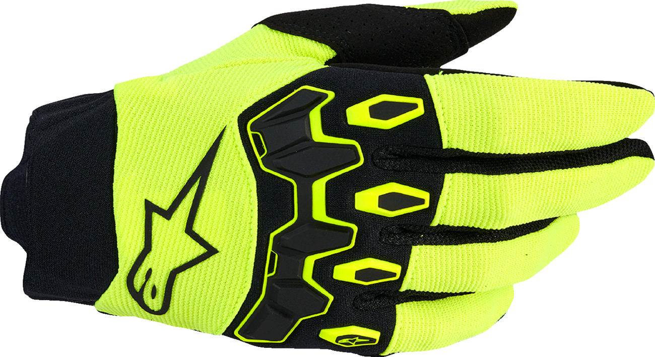 ALPINESTARS Full Bore V2 Gloves - Fluo Yellow/Black - Small 3560426-551-S