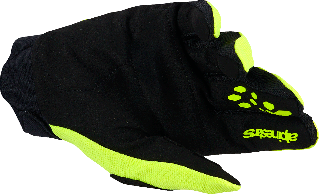ALPINESTARS Full Bore V2 Gloves - Fluo Yellow/Black - Large 3560426-551-L
