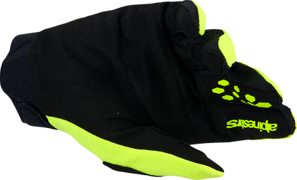 ALPINESTARS Full Bore V2 Gloves - Fluo Yellow/Black - Large 3560426-551-L
