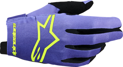 ALPINESTARS Radar Gloves - Purple/Fluo Yellow - 2XL 3561824-3175-2X