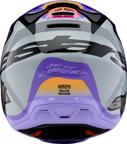 ALPINESTARS Youth SM3 Helmet - Jettson - Glosss Black/Gray/Purple - Small 8303226-9277-YS