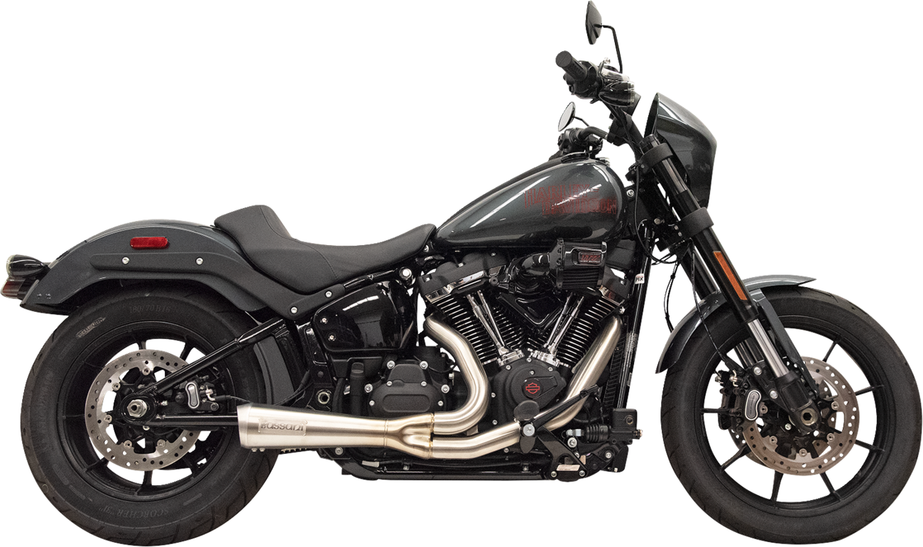 BASSANI XHAUST 2-into-1 Ripper Exhaust System with Megaphone Muffler - Short - Chrome - M8 Softail 1S75