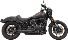 BASSANI XHAUST 2-into-1 Ripper Exhaust System with Megaphone Muffler - Short - Black - M8 Softail 1S75B