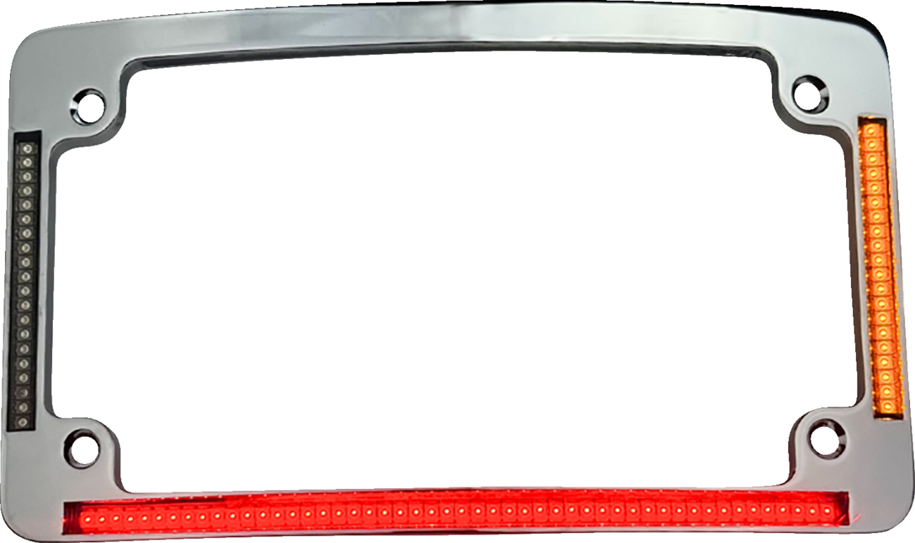 CUSTOM DYNAMICS License Plate Frame - LED - Chrome TF05-23-C