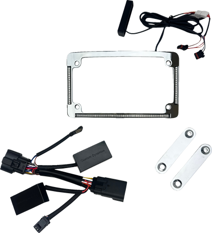 CUSTOM DYNAMICS License Plate Frame - LED - Chrome TF05-23-C