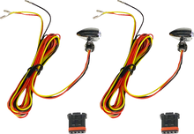 CUSTOM DYNAMICS Micro Bullet Turn Signals - LED - Amber/Red- Chrome CD-MICRO-AR2-C