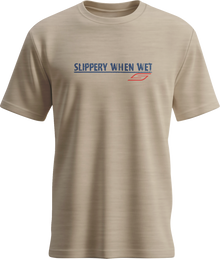 SLIPPERY Slippery When Wet T-Shirt - Heather Desert Tan - Small 3030-25341