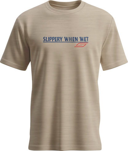 SLIPPERY Slippery When Wet T-Shirt - Heather Desert Tan - Medium 3030-25342