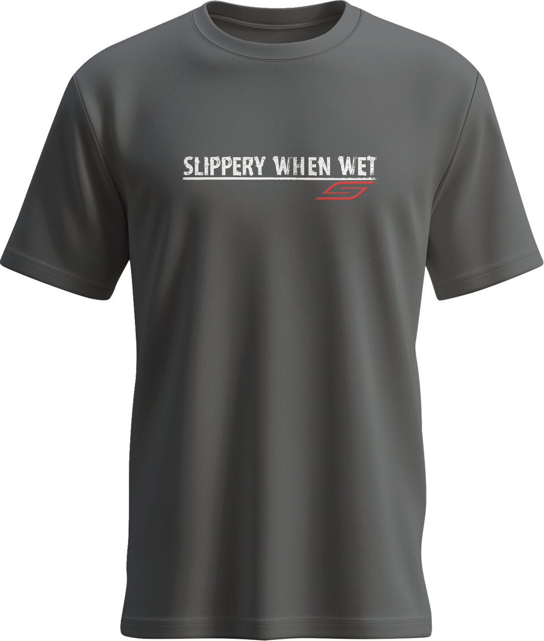 SLIPPERY Slippery When Wet T-Shirt - Charcoal - Small 3030-25345