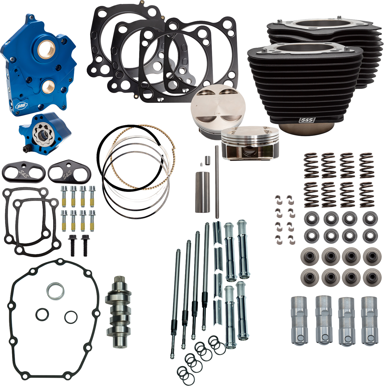 S&S CYCLE Power Pack - 4.500" Stroke - Oil Cooled - Black w/o Highlights - M8 310-1105C