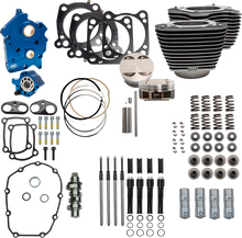 S&S CYCLE Power Pack - Oil Cooled - 550C - Wrinkle Black w/Highlight - Black Pushrod Tubes - M8 310-1056C