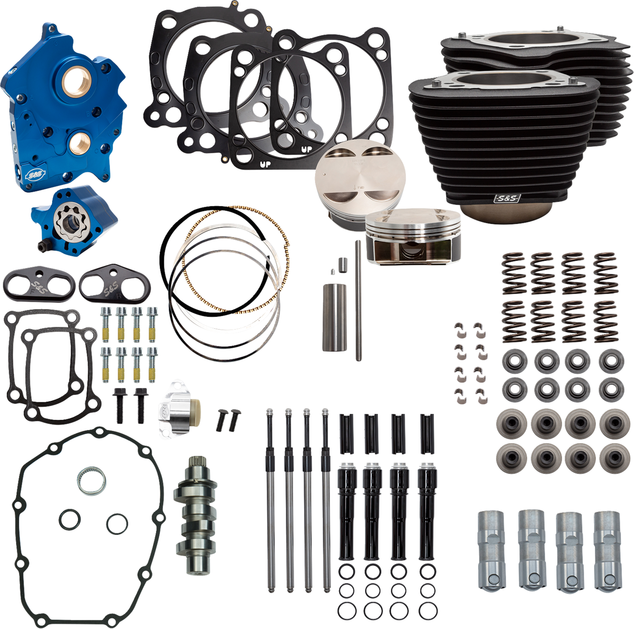S&S CYCLE Power Pack - 4.375" Stroke - Oil Cooled - Black Granite w/Highlights - M8 310-1057C