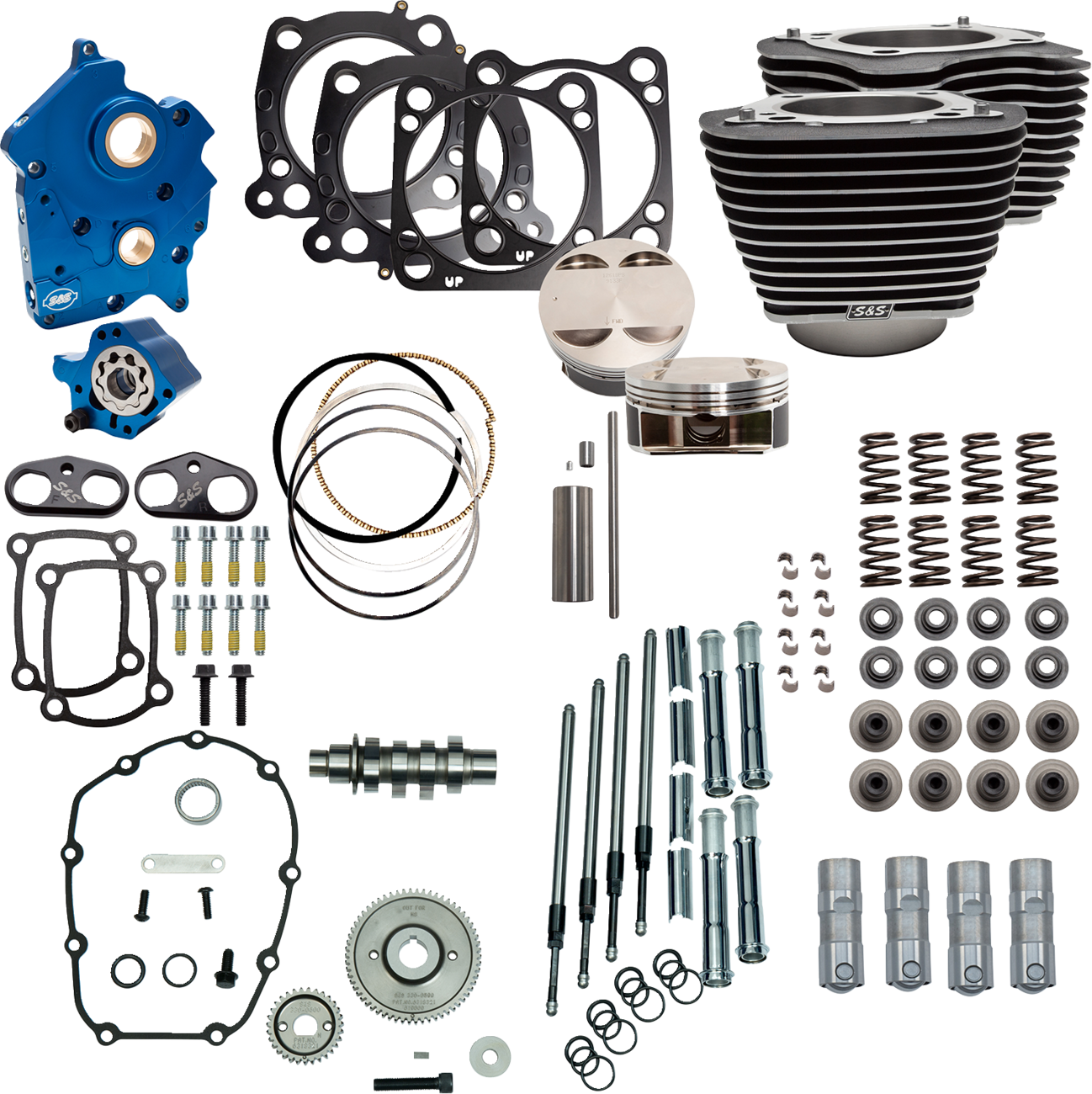 S&S CYCLE Power Pack - 4.375" Stroke - Water Cooled - Black w/Highlights - M8 310-1051C