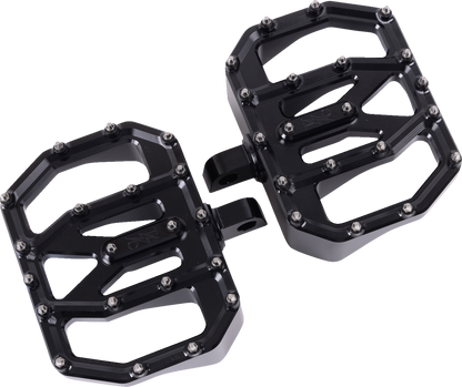 THRASHIN SUPPLY CO. Mini Aggressor Floorboards - Black - Rear TSC-2031-1-D