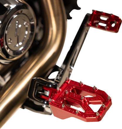 THRASHIN SUPPLY CO. Aggressor Foot Pegs - Rear- Red - HD '72-'25 TSC-2022-2-D