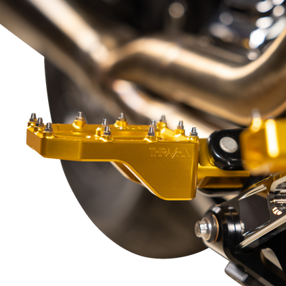 THRASHIN SUPPLY CO. Aggressor Foot Pegs - Rear - Gold - HD '72-'25 TSC-2022-5-D