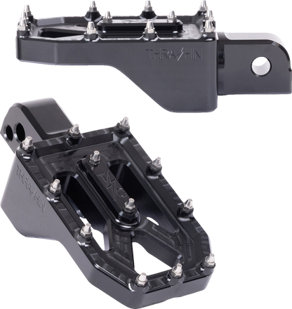 THRASHIN SUPPLY CO. Aggressor Foot Pegs - Rear - Black - FL/FX '18-'25 TSC-2022-1-SR