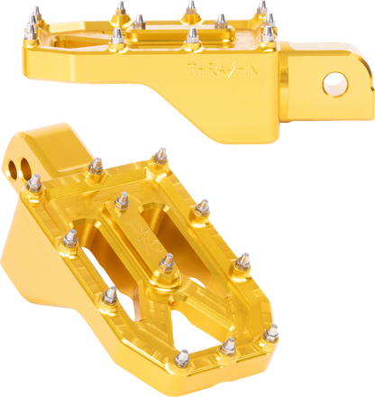 THRASHIN SUPPLY CO. Aggressor Foot Pegs - Rear - Gold - FL/FX '18-'25 TSC-2022-5-SR