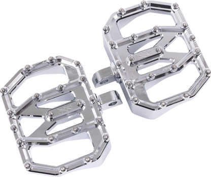 THRASHIN SUPPLY CO. Mini Aggressor Floorboards - Chrome - Rear TSC-2031-3-D