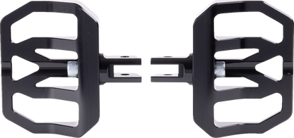 THRASHIN SUPPLY CO. Mini Aggressor Floorboards - Black - Front TSC-2031-1-SF