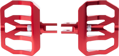 THRASHIN SUPPLY CO. Mini Aggressor Floorboards - Red - Front TSC-2031-2-SF