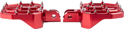 THRASHIN SUPPLY CO. Mini Aggressor Floorboards - Red - Front TSC-2031-2-SF