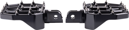 THRASHIN SUPPLY CO. Mini Aggressor Floorboards - Black - Front TSC-2031-1-SF
