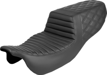 SADDLEMEN Step-Up Seat - Front Tuck-n-Roll/Rear Lattice Stitch - FLRT/FLTRT '15-'25 815-07-176