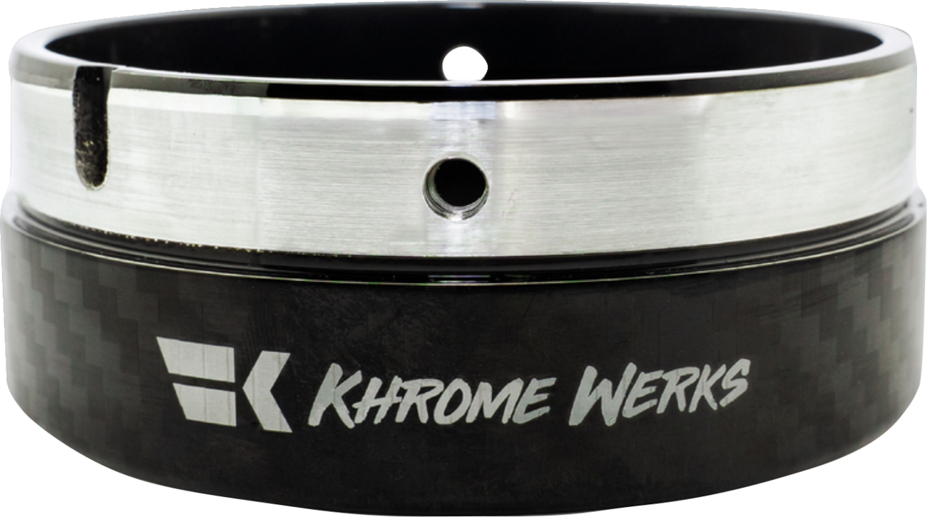 KHROME WERKS Exhaust End Cap - Billet Cut Tip - Carbon - 4-1/2" 200881p
