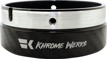 KHROME WERKS Exhaust End Cap - Billet Cut Tip - Carbon - 4-1/2" 200881p