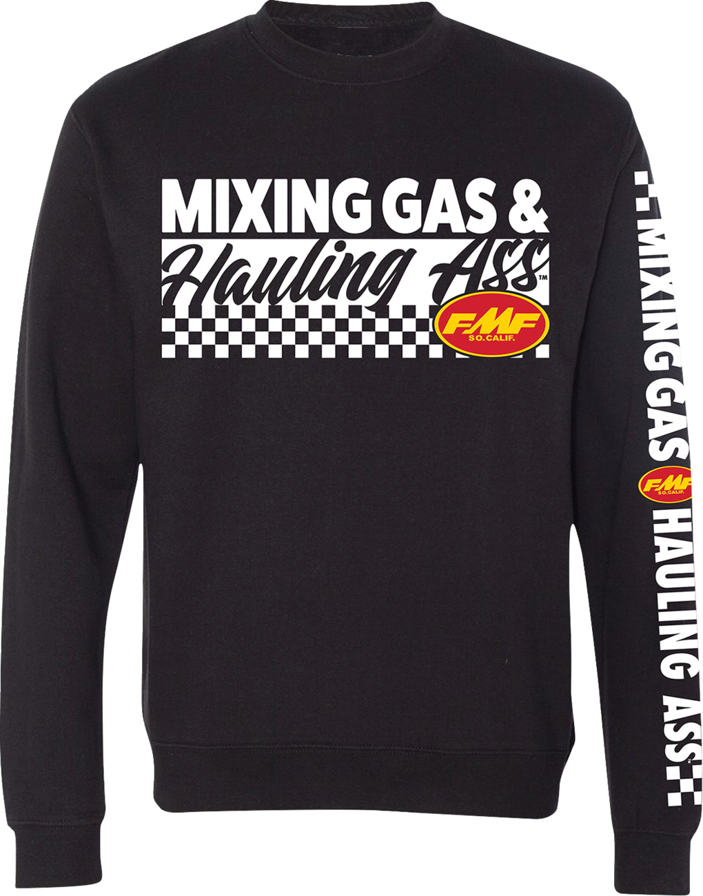 FMF Mixin Crew Fleece - Black - Large FA25121901BLKLG