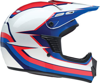 Z1R Youth Dirt Maxx Helmet - Vortex - Red/White/Blue - Medium 0111-1730