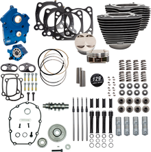 S&S CYCLE 129" Power Pack - 550 Gear Drive - Oil Cooled - Wrinkle Black w/Highlight Fins - 107" M8 310-1227C