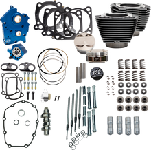 S&S CYCLE 132" Power Pack - 550 Chain Drive - Oil Cooled - Black Granite w/Highlight Fins - 114"/117" M8 310-1237C
